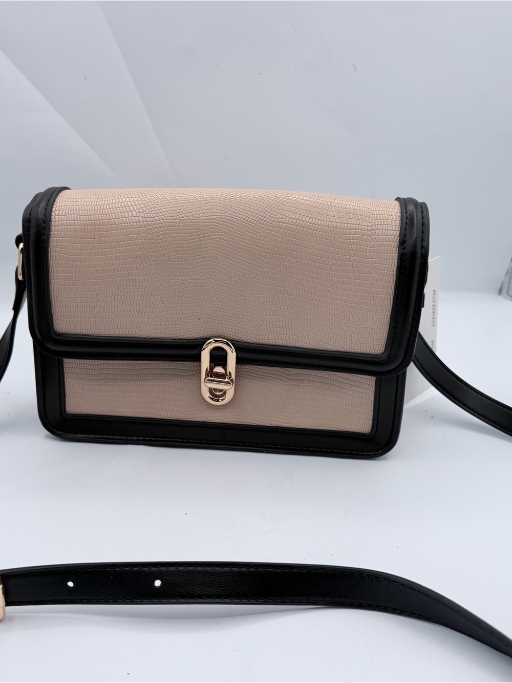 Jules Kae Mia Beige & Black Small Crossbody Bag NWT